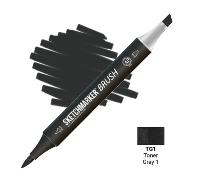 Маркер SketchMarker Brush TG1 Тонований сірий 1 SMB-TG1
