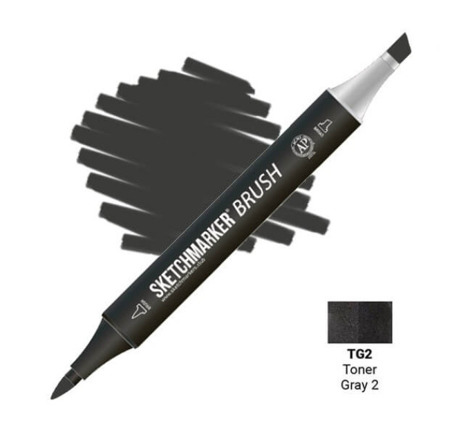 Маркер SketchMarker Brush TG2 Тонований сірий 2 SMB-TG2