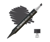 Маркер SketchMarker Brush TG3 Тонований сірий 3 SMB-TG3