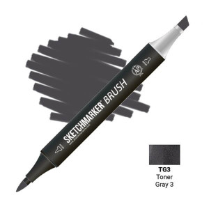 Маркер SketchMarker Brush TG3 Тонований сірий 3 SMB-TG3