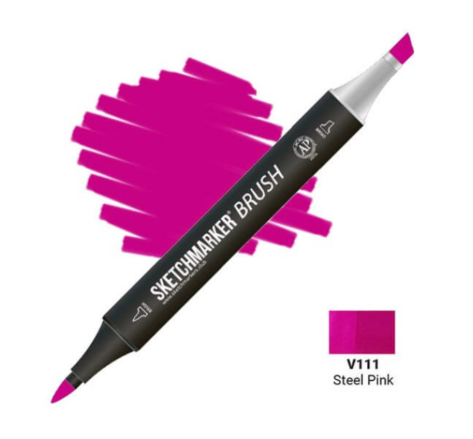 Маркер SketchMarker Brush V111 Steel Pink (Рожева сталь) SMB-V111
