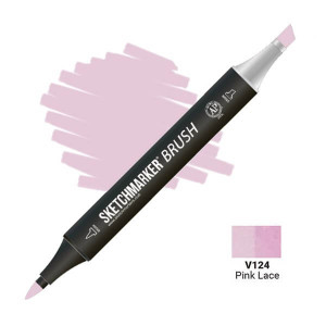 Маркер SketchMarker Brush V124 Pink Lace (Рожеві мережива) SMB-V124