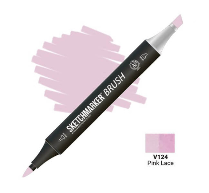 Маркер SketchMarker Brush V124 Pink Lace (Рожеві мережива) SMB-V124