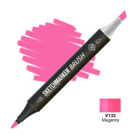 Маркер SketchMarker Brush V132 Magenta (Пурпурний) SMB-V132