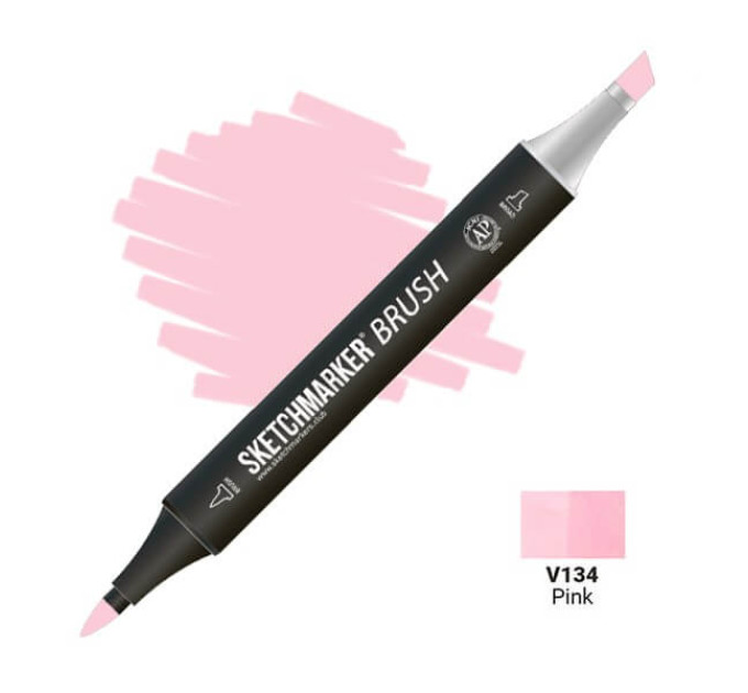 Маркер SketchMarker Brush V134 Pink (Рожевий) SMB-V134