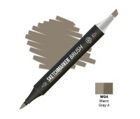Маркер SketchMarker Brush WG4 Warm Gray 4 (Теплий сірий 4) SMB-WG4