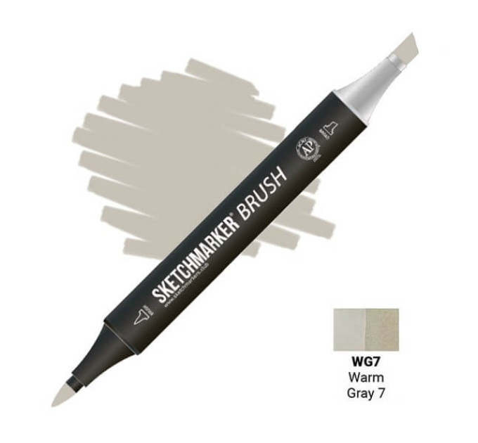 Маркер SketchMarker Brush WG7 Warm Gray 7 (Теплий сірий 7) SMB-WG7