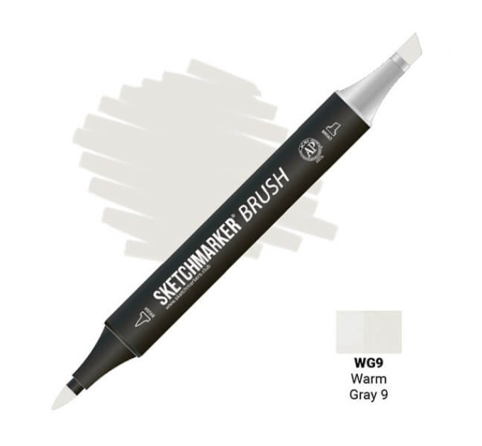 Маркер SketchMarker Brush WG9 Warm Gray 9 (Теплий сірий 9) SMB-WG9