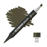 Маркер SketchMarker Brush Y110 Army Green (Армійський зелений) SMB-Y110