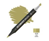 Маркер SketchMarker Brush Y112 Sap Green (Зелена фарба з жостеру) SMB-Y112