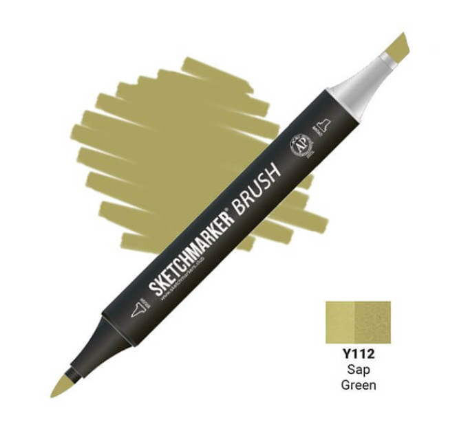 Маркер SketchMarker Brush Y112 Sap Green (Зелена фарба з жостеру) SMB-Y112
