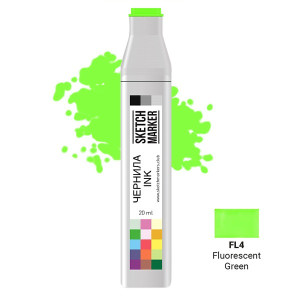 Чорнило для маркерів SKETCHMARKER FL4 заправка 20 мл Флуоресцентний зелений SI-FL4