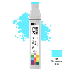 Чорнило для маркерів SKETCHMARKER FL5 заправка 20 мл Флуоресцентний блакитний SI-FL5