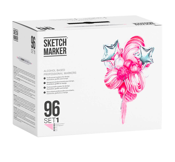 Набір маркерів SketchMarker Set 1 96 шт. (пластиковий пенал), SM-96SET1