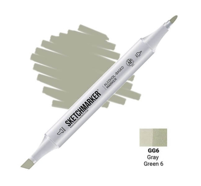 Маркер Sketchmarker GG6 Gray Green 6 (Сіро-зелений 6) SM-GG6