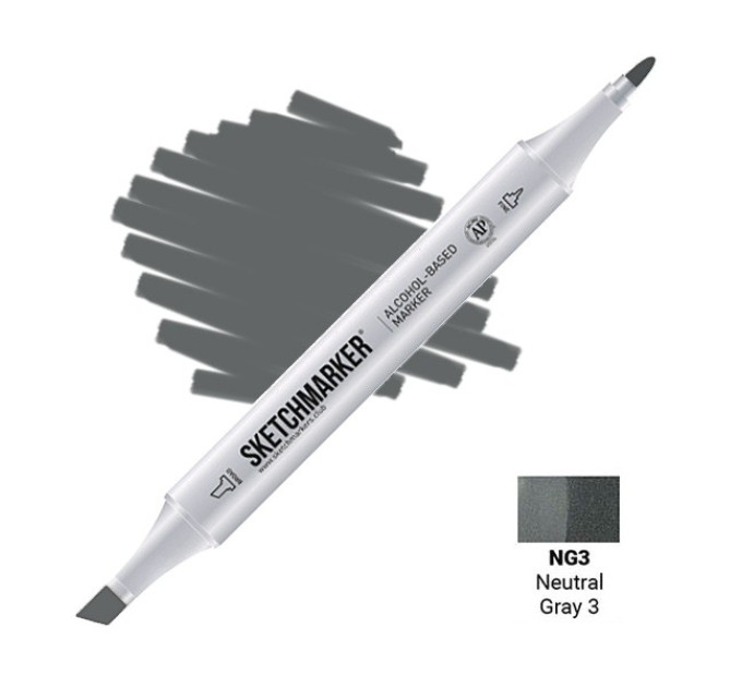 Маркер Sketchmarker NG3 Neutral Gray 3 (Нейтральний сірий 3) SM-NG3