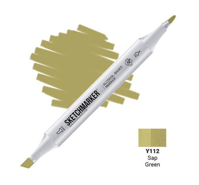 Маркер Sketchmarker Y112 Sap Green (Зелена фарба з жостеру) SM-Y112