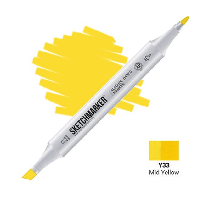 Маркер Sketchmarker Y33 Mid Yellow (Середній жовтий) SM-Y33