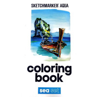 Розмальовка акварельна SketchMarker А5 10 аркушів. "Sea", SMCB-SEA