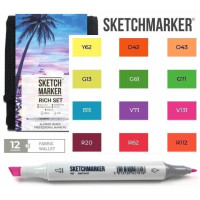 Маркери SketchMarker набір 12 шт Rich, Насичений, SM-12RICH