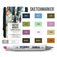 Маркери SketchMarker набір 12 шт Complex, Комплекс, SM-12COMPX