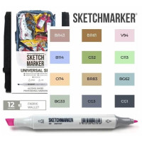 Маркери SketchMarker набір 12 шт Universal, Універсальний, SM-12UNI