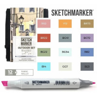 Маркери SketchMarker набір 12 шт Outdoor, Пленер, SM-12OUTD