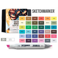 Маркери SketchMarker набір 36 шт Basic 3 Базові кольори 3, SM-36BAS3