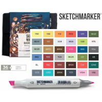 Маркери SketchMarker набір 36 шт Basic 4 Базові кольори 4, SM-36BAS4