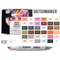 Маркери SketchMarker набір 36 шт People, Люди SM-36PEOP