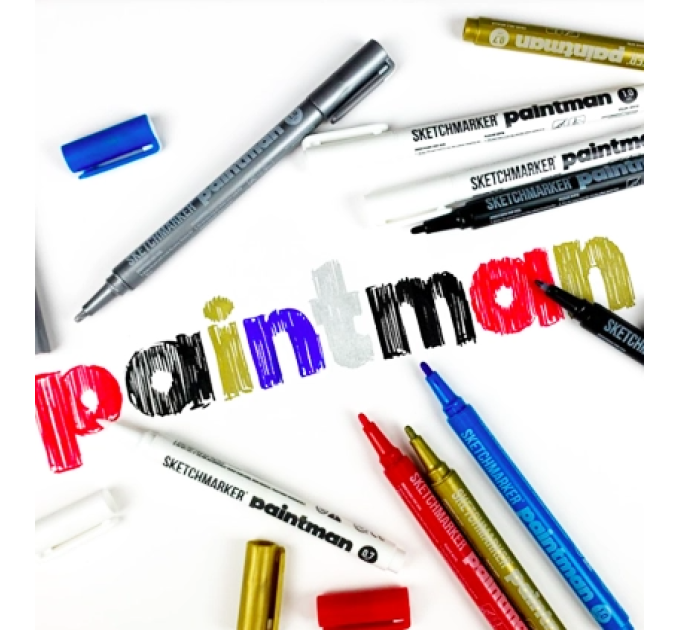 Набор маркеров SketchMarker Paintman №1, 6 цветов (0,5 мм/0,7 мм), SMPMSET1