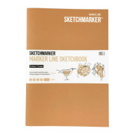 Скетчбук SketchMarker А5 16 л 160 г, мягкий переплет, Коричневый, MLSSM / BRUN