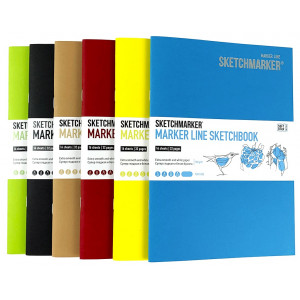 Скетчбук SketchMarker А5 16 л 160 г, мягкий переплет, Коричневый, MLSSM / BRUN