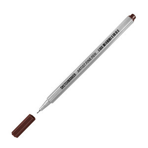 Лайнер SketchMarker ARTIST Fine Pen 0,4 мм, темно-коричневый, AFP-DBR