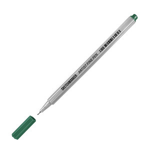 Лайнер SketchMarker ARTIST Fine Pen 0,4 мм, зелений лісовий, AFP-FGR