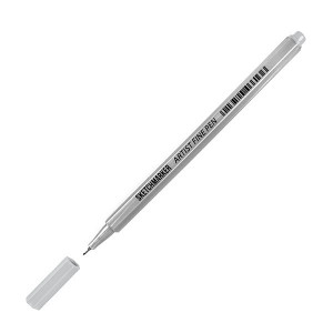 Лайнер SketchMarker ARTIST Fine Pen 0,4 мм, серый простой, AFP-SGR