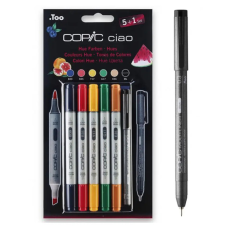 Набір спиртових маркерів Copic Ciao Set Hues (5+1 шт лайнер), 6 шт