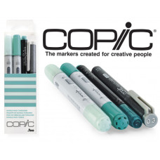 Набір спиртових маркерів Copic Ciao Set Doodle Pack Turquoise, Лазурні відтінки 2+1+1 шт