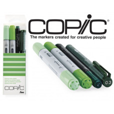Набір спиртових маркерів Copic Ciao Set Doodle Pack Green, Зелені відтінки 2+1+1 шт