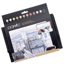 Набір маркерів Copic Marker Set Architechure colours 12 шт, у футлярі