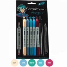 Набір маркерів з лайнером Copic Ciao Set Manga 2 5+1 шт
