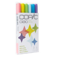 Набір спиртових маркерів Copic Ciao Set Brights, Яскраві відтінки 6 шт.