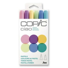 Набір спиртових маркерів Copic Ciao Set Pastels Пастельні тони, 6 шт