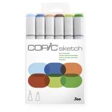 Набір спиртових маркерів Copic Sketch Set Earth Essentials 6 шт