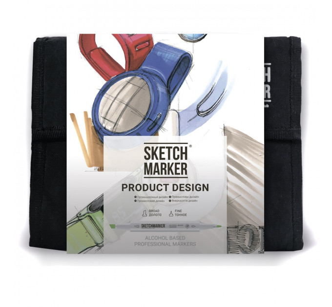 Набір маркерів Sketchmarker Product 36 set Промисловий дизайн 36 шт арт 36prod