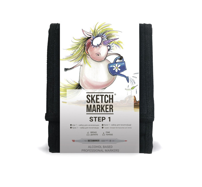 Набір маркерів Sketchmarker Step 1- Набір для початківців-12 маркерів сумка органайзер