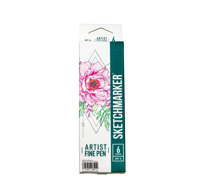 Набір Лайнерів SketchMarker ARTIST Fine Pen Basic 1, 6 кол AFP-6BAS1