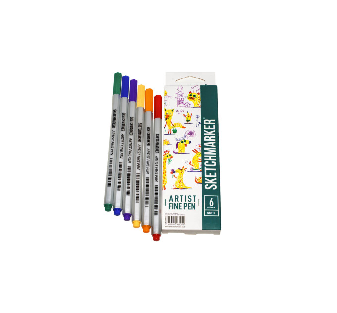 Набір Лайнерів SketchMarker ARTIST Fine Pen Basic 5, 6 кол AFP-6BAS5