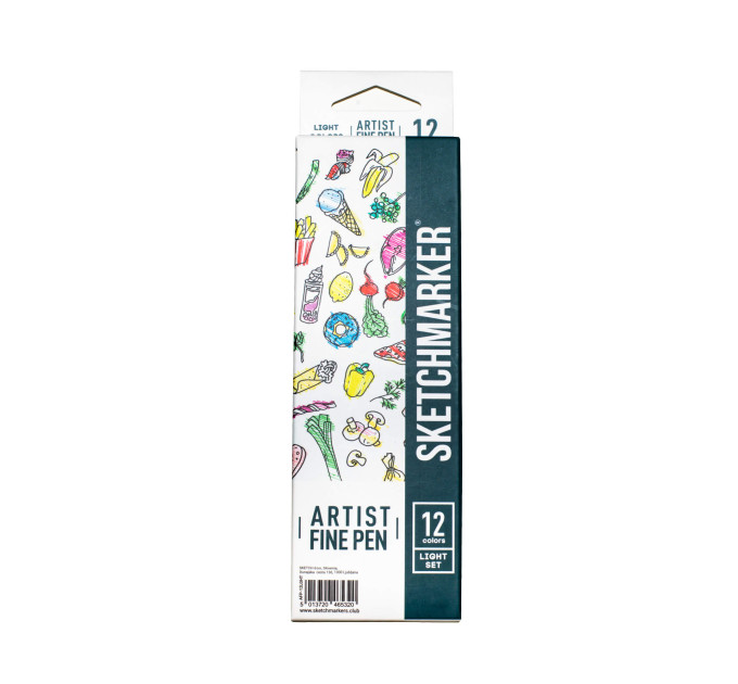 Набір Лайнерів SketchMarker ARTIST Fine Pen Light, 12 кол. AFP-12LGHT