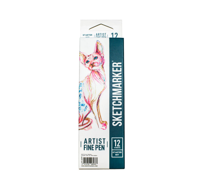 Набір Лайнерів SketchMarker ARTIST Fine Pen Starter, 12 кол. AFP-12STRT